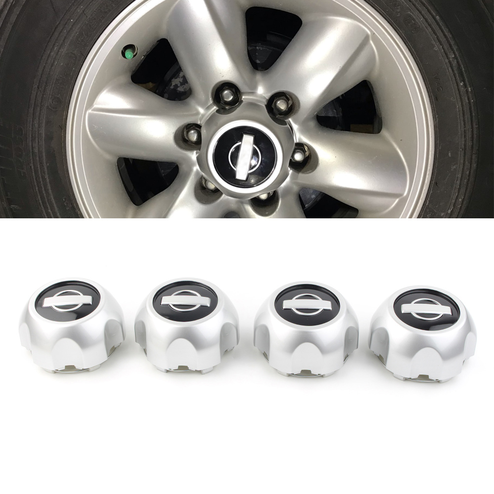 4pcs 16" Car Wheel HubCap Center Cap Covers 40315-7Z100 for Nissan 2000- 2013 Frontier Xterra Chrome w/logo