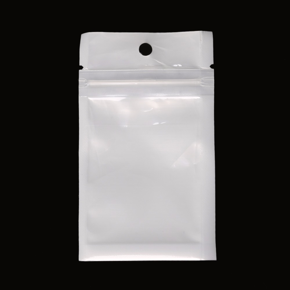 Pick Size 9 ! White/Clear Self Seal Zipper Plastic Retail Packaging Pack Bag Ziplock Zip Lock Bag Package Hang Hole