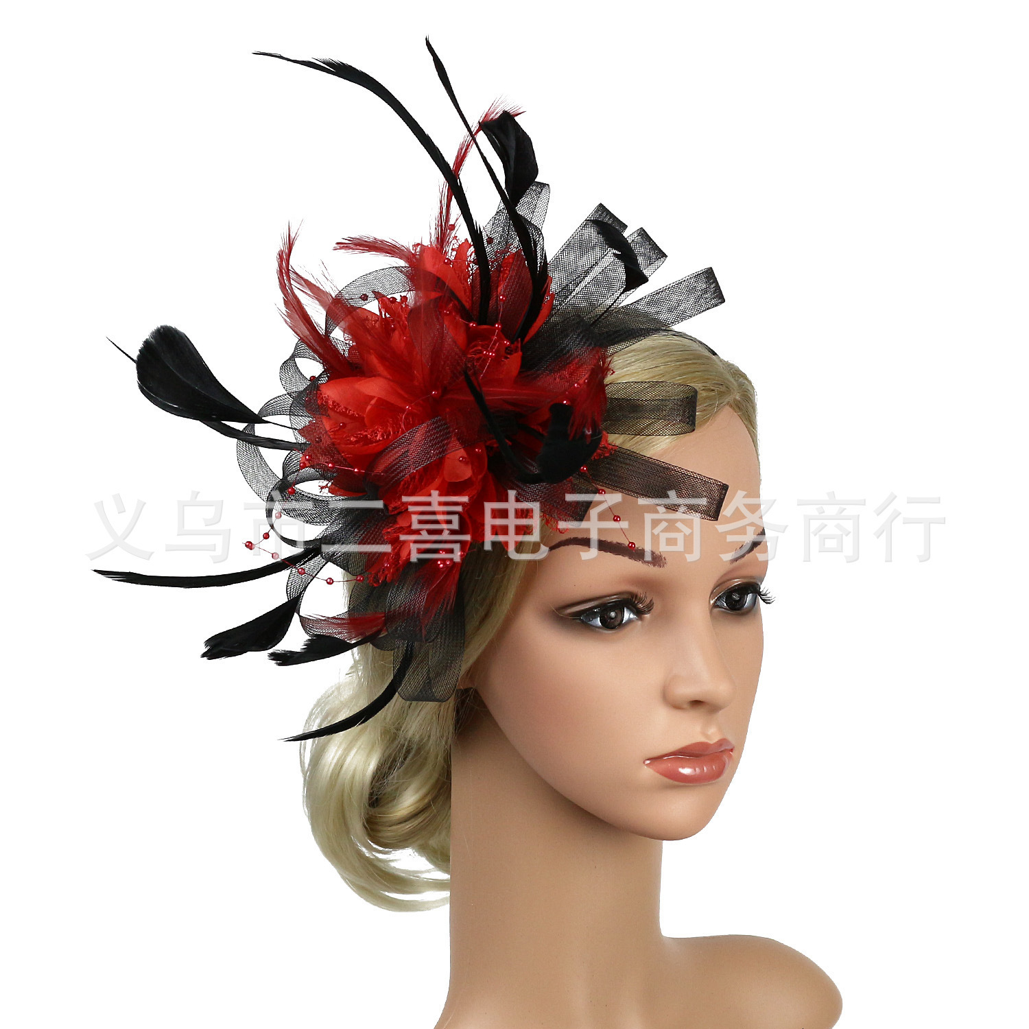 Big Fascinator Hat Women Wedding Elegant Feather Pillbox Cap Royal Party Headpiece Ladies Evening Church Chapeau 240401