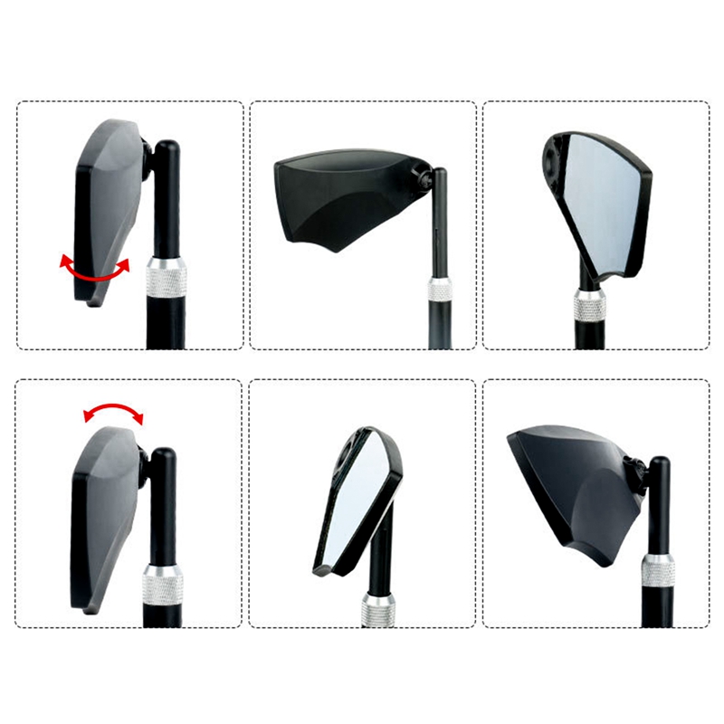 Foldable Bicycle Rearview Mirror Adjustable Rotate Wide-Angle Cycling Handlebar Rear View Mirrors Retractable Safety Back