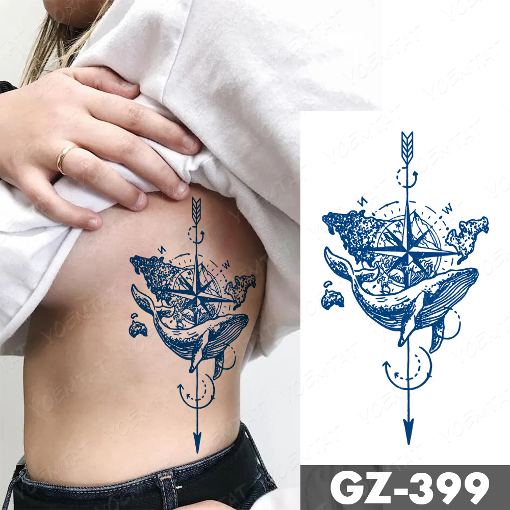 Semi-Permanent Waterproof Temporary Tattoo Sticker Juice Lasting Ink Tatto Line Flower Rose Herbal Fake Tatoo Women Men Body Art
