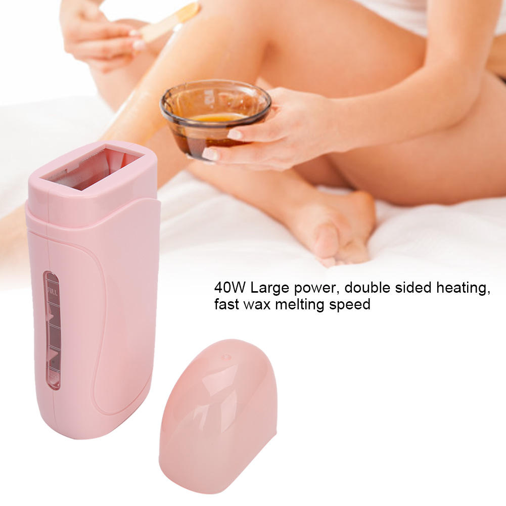 Pink Double Waxing Heater Mini Hair Removal Handheld Wax Heater Wax-melt Machine Professional Hair Removal Tools In Beauty Salon