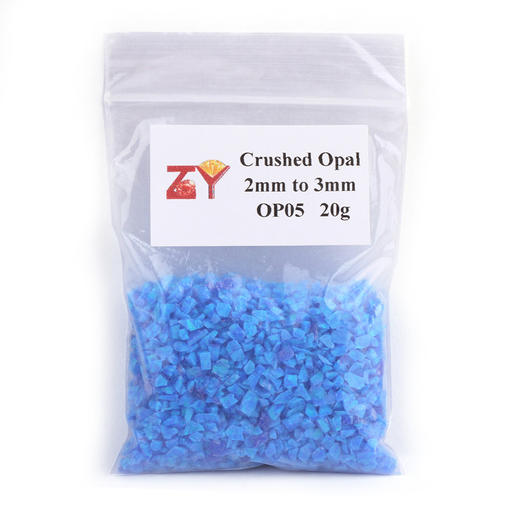 (5 grams/lot) Hot Sale Blue Opal Crushed Synthetic OP05 Various Size Gems Chip Blue Powder