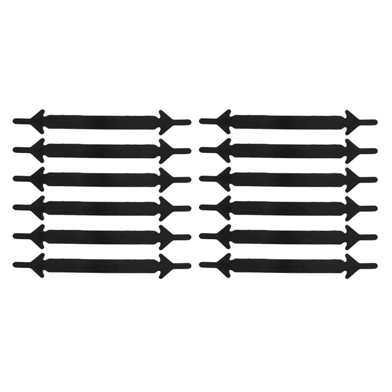 12 Pcs Silicone Shoelaces Elastic Shoe Laces No Tie Leisure Sneakers Quick Lazy Lace Child Adult Unisex Safety Rubber Shoelace