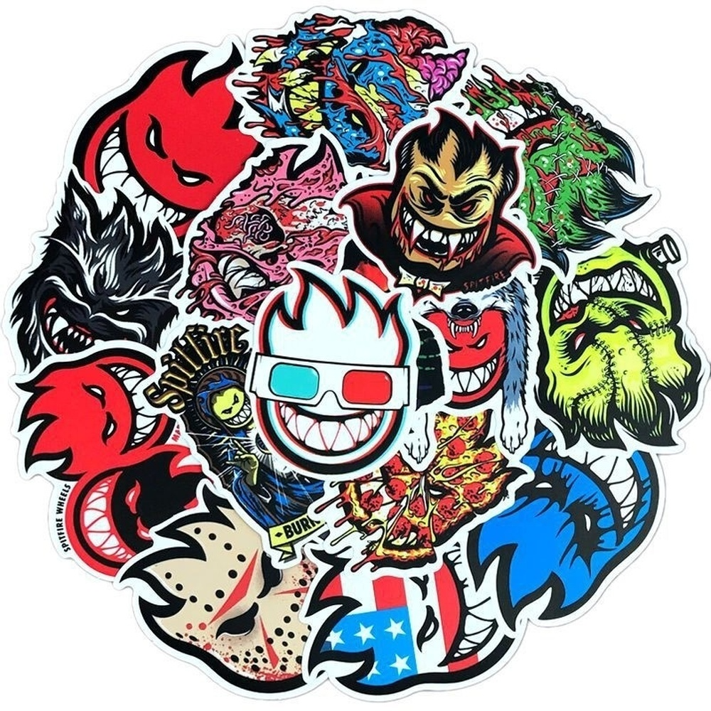 15/50Pcs Brand Spitfire Cool Stickers Waterproof Skateboard Car Guitar Motorcycle Luggage Suitcase Graffiti DIY Sticker Kids Toy