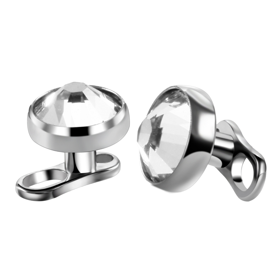 10pcs/lot Micro Dermal Piercings Set Titanium Dermal Anchor Base & Tops Skinner Diver Dermal Top Base Sexy Body Piercing Jewelry