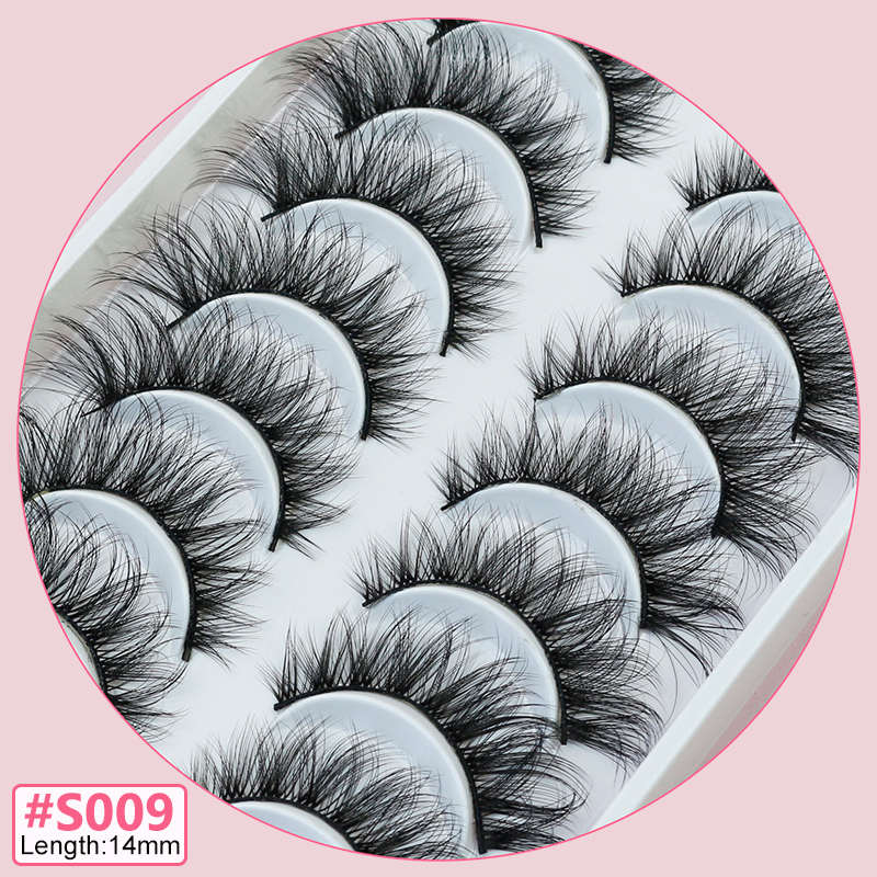 Abestyou Official Store10in1 Natural Thin Individual Short Mink 5d Eyelashes Wispy Russian Strip Lashes Ferramentas De Maquiagem