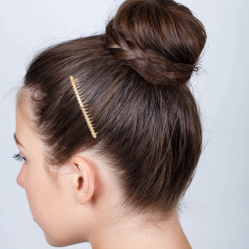 10pcs Metal Hair Slide Comb Base Headdresses Headband Pony Hook Clip Fork For Men Chinese Detangling Jewelry Making Decorative