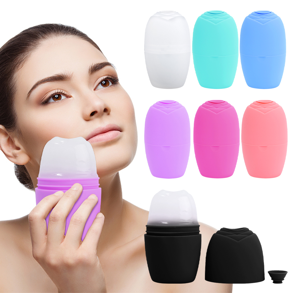 Silicone Face Eyes Ice Roller Anti-Wrinkles Reduce Dark Circles Edema Shrink Pores Tighten Skin Facial Care Beauty Massager Tool