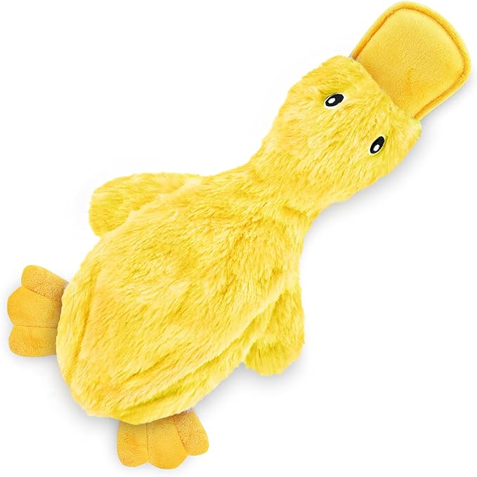 Crinkle Dog Toy Small, Medium, Large Breeds, Cute Stuffing Duck with Soft Squeaker, Fun for Indoor Puppies Senior Pups, Plush No Mess Chew and Play Fr