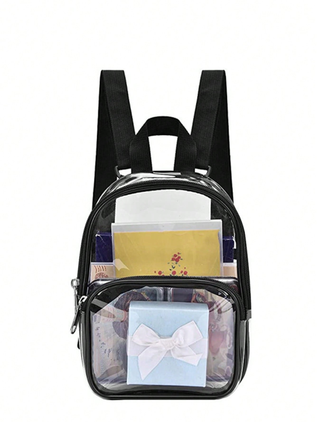 1pc Cute Transparent Multifunctional Children'S Backpack, Suitable For Girls, Boys, Primary School Students, Daily Outdoor Trave