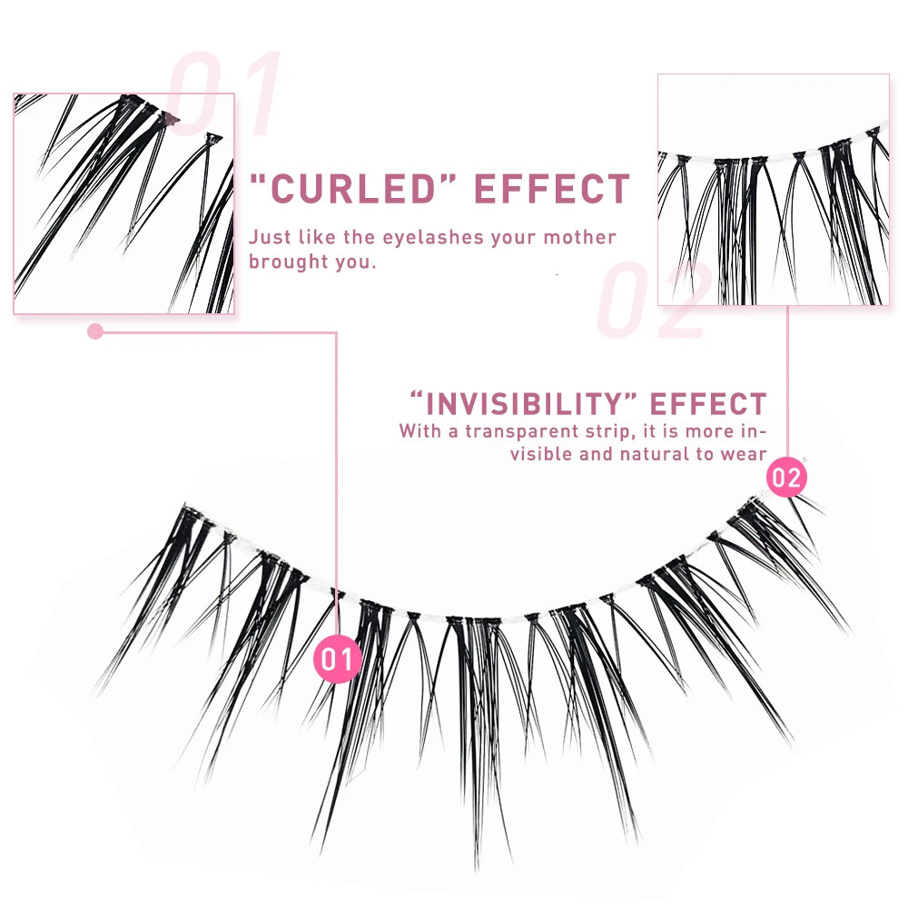 3D Lashes Premade Spikes Cluster Eyelash Mix Extension Individual Makeup Super Natural Wispy DIY Premade Peduncle . 240624