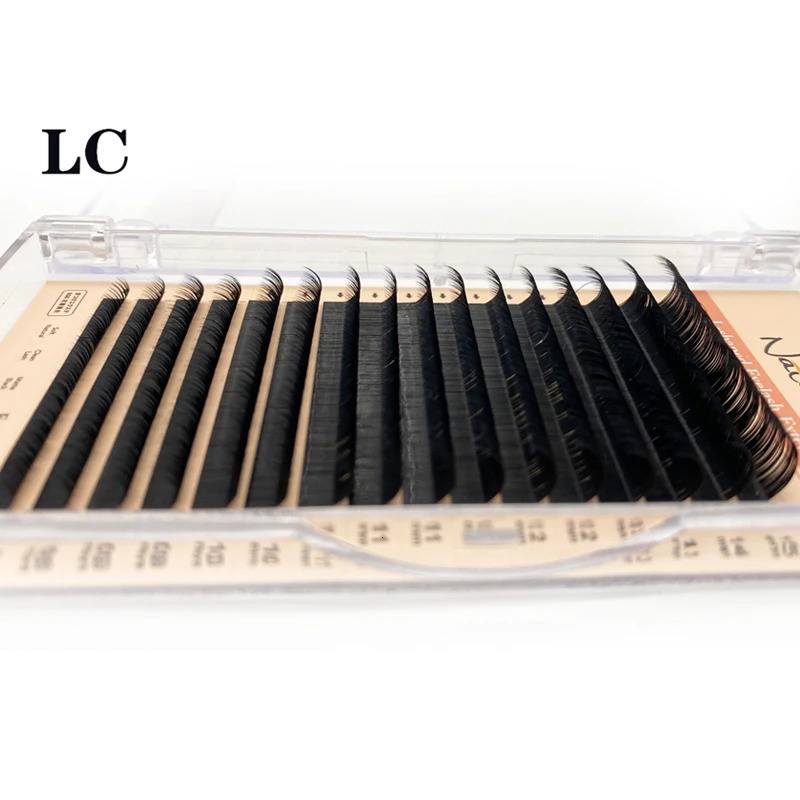 L / L / LC / LD / LU Curl False Eyelash Extensions Matte Black 8-15mm Mixed PBT Mink Eyelashes L M Shaped Lashes for Makeup 240624