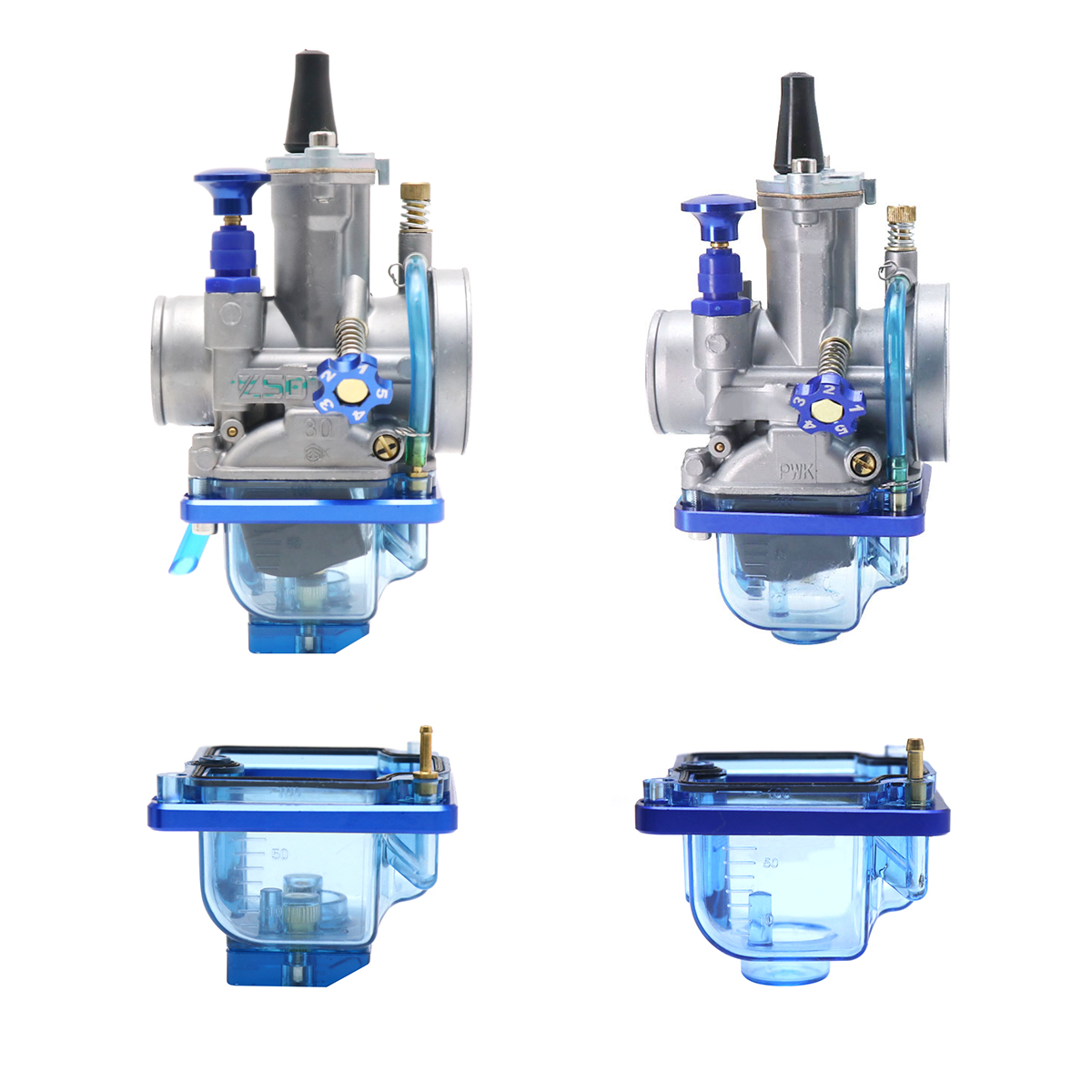 ZSDTRP For PWK 21 24 26 28 30 32 34mm Motorcycle Carburetor Float Chamber Clear Bottom Float Bowl Oil Cup Detachable Bottom