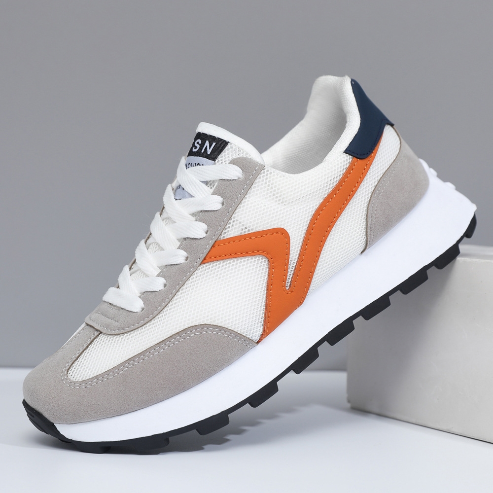 2024 new lightweight retro casual shoes breathable fashion versatile summer sports grey