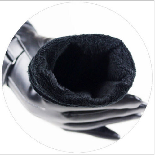 2020 Winter Mens Gloves Fitted Real Leather Touch-Screen Gloves with Racing Driving Gloves