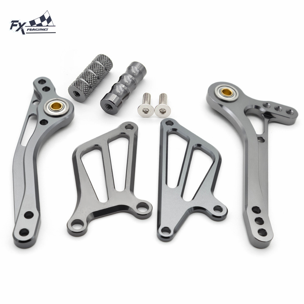 CNC Footpeg Rearset Rear Brake Gear Shift Lever + Wing For Kawasaki Ninja ZX6R ZX-6R ZX636 2005 2006 2007 2008 Motorcycle Parts