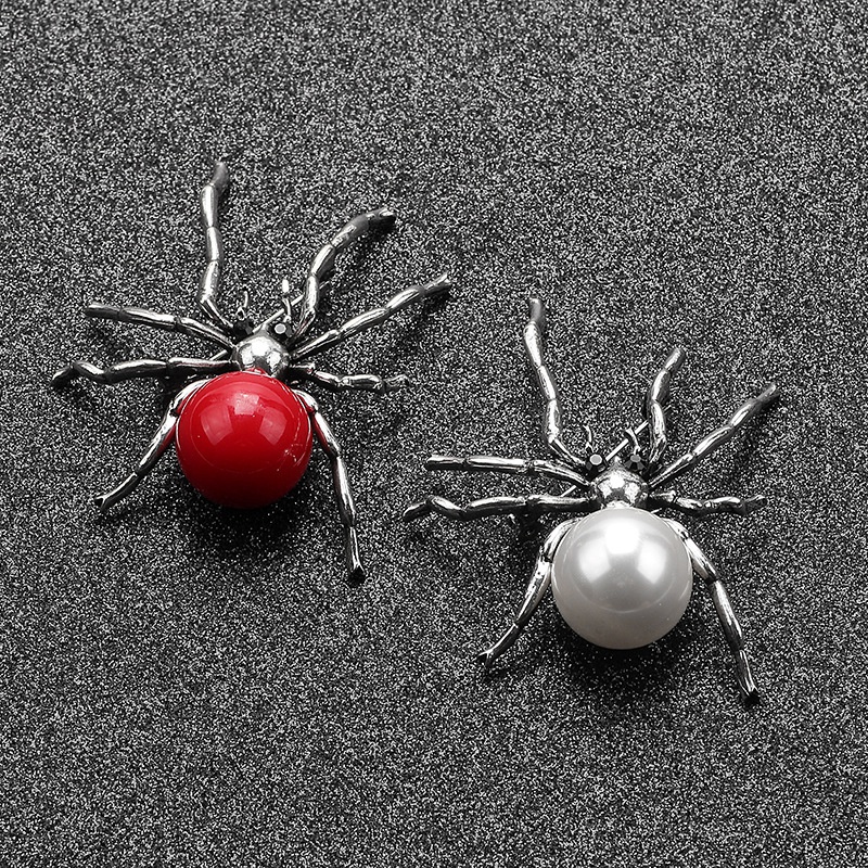 Fun creative metal spider brooch coat clothing pin insect brooches gift
