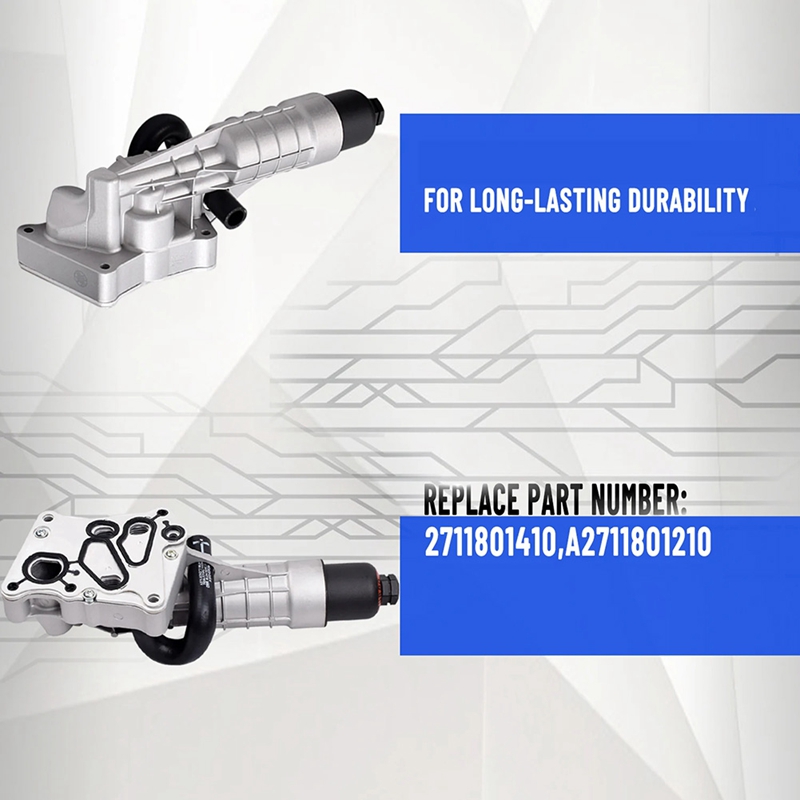 A2711801410 Aluminum Engine Oil Cooler Filter Housing Module For Mercedes Benz C180 C200 C204 C250 W212 W204 2711801410