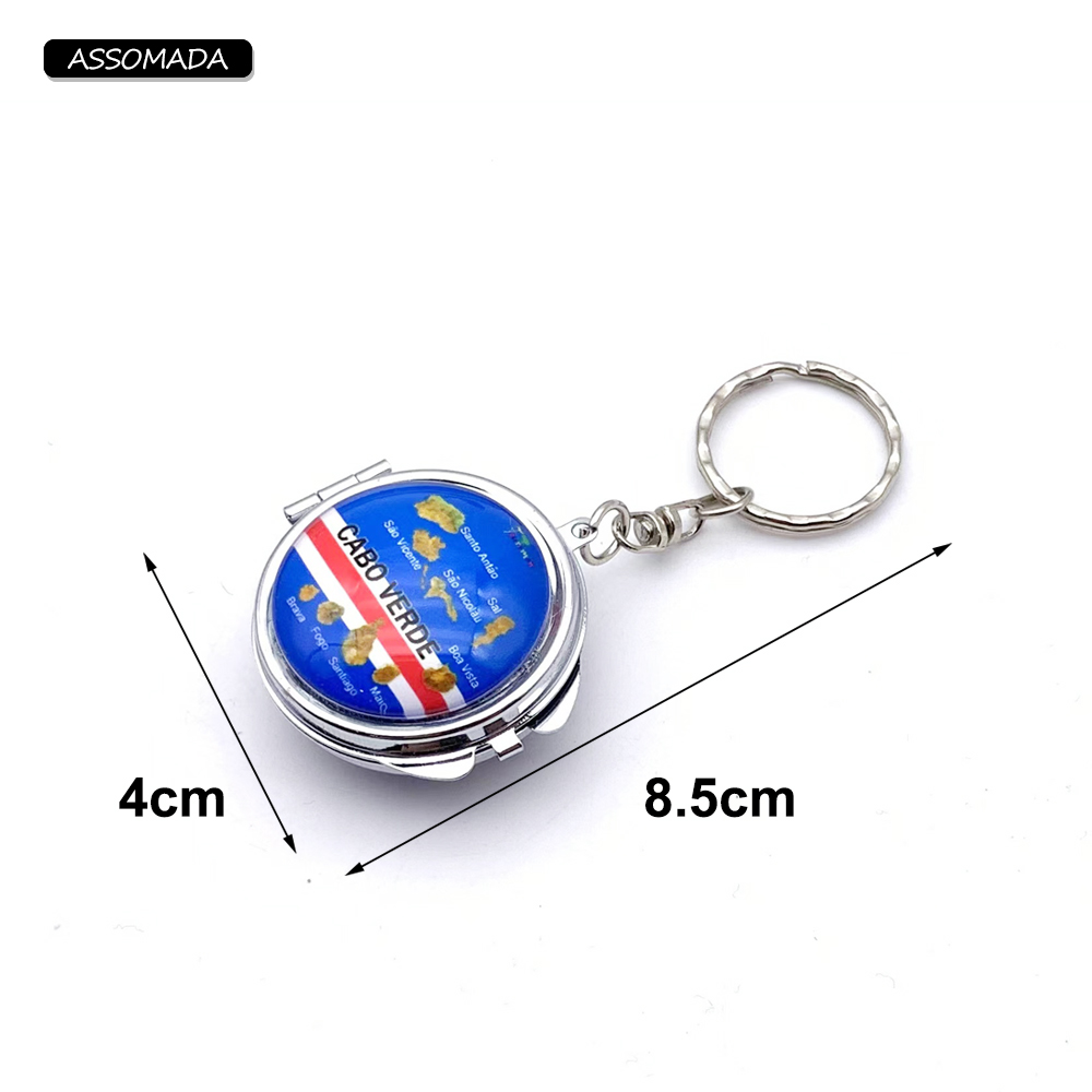 Exquisite Cape Verde KeyChain Mirror North Atlantic Ocean Island Specialty Souvenir Caboverdiano Gift Key Chain CABO VERDE