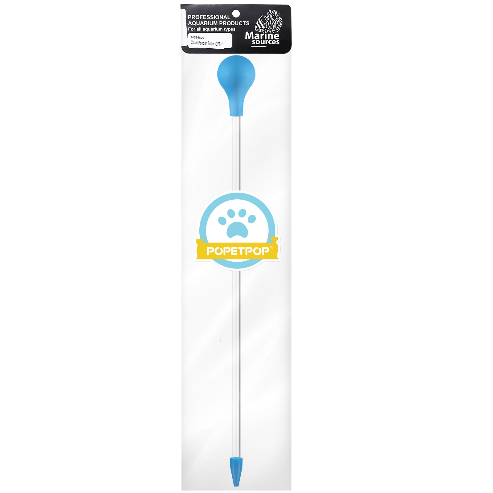 Fish Tank Light Coral Feeder Bowl Feeding Tube Syringe Long Pipette for Dispensing