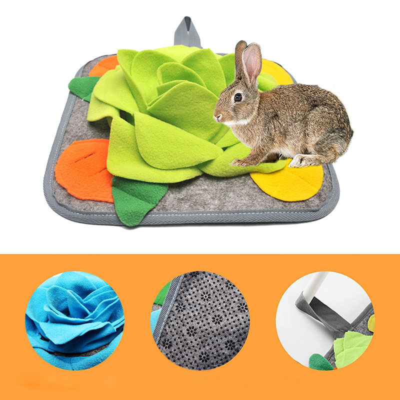 Pet Snuffle Mat For Dogs Rabbit Pet Feeding Foraging Trainingpad Bunny Blanket Toys Puzzle Dogs Toy Noseslow Dispenser Rabbits