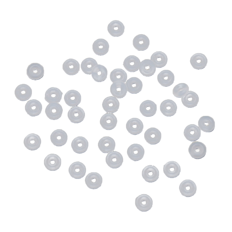 Silicone Rubber Stoppers Ring Bead Charms Bracelets Compatible for Use Alone or with Clip Lock Spacer Charm Beads 100Pcs