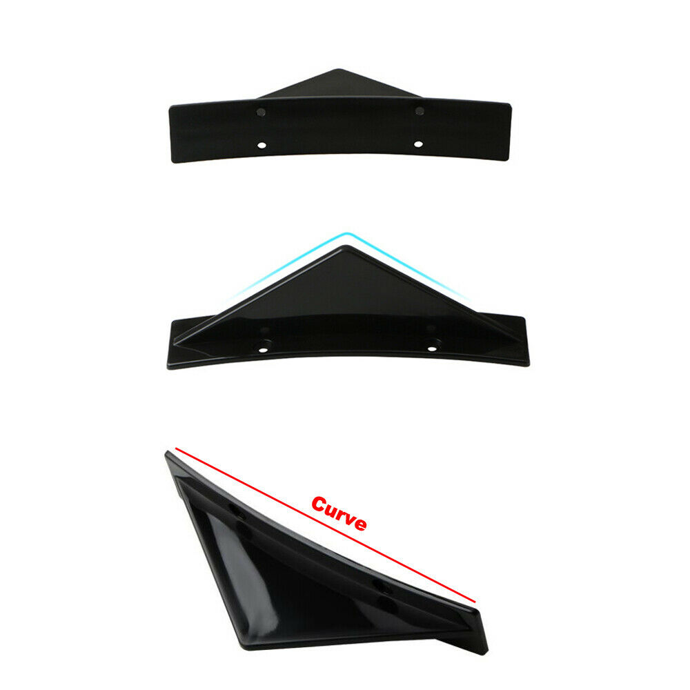 Universal Gloss Black 4 Shark Fins Car Rear Bumper Spoiler Wing Lip Diffuser Kit Car Accessories Interior Parts Car Products