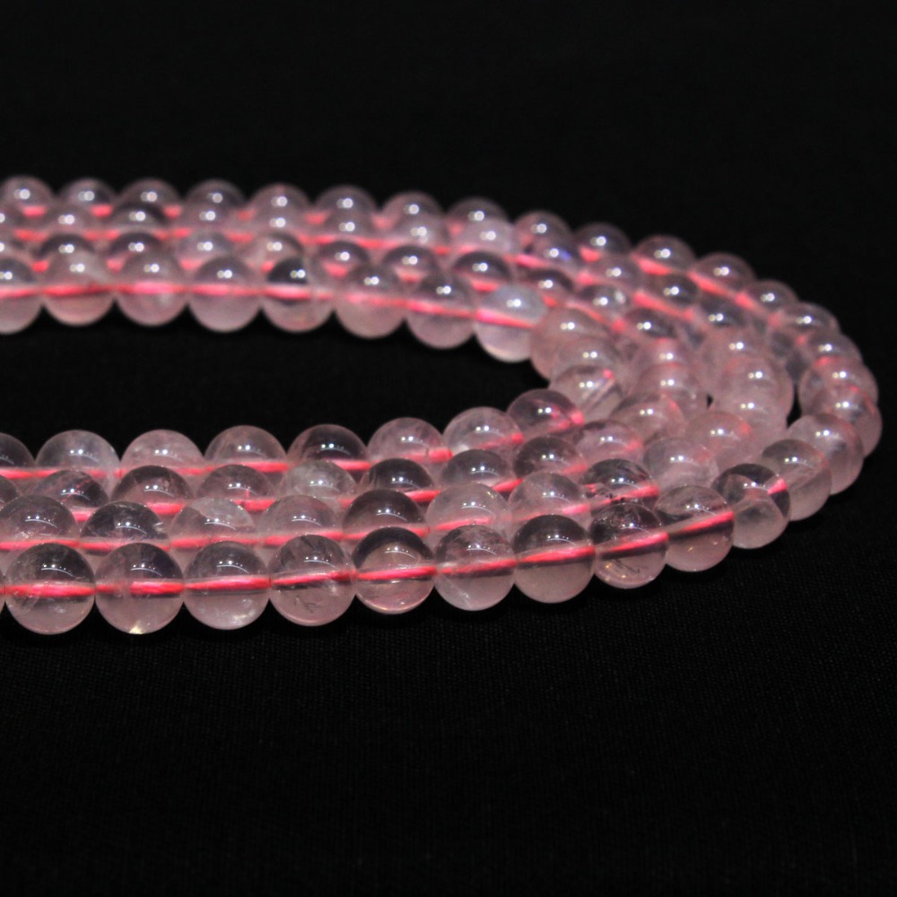 AAA+ Natural Madagascar Rose Pink Quartz Crystal TOP Quality Stone Beads For Jewelry Making DIY 4/ 6/78/10/12 mm Strand 15.5''