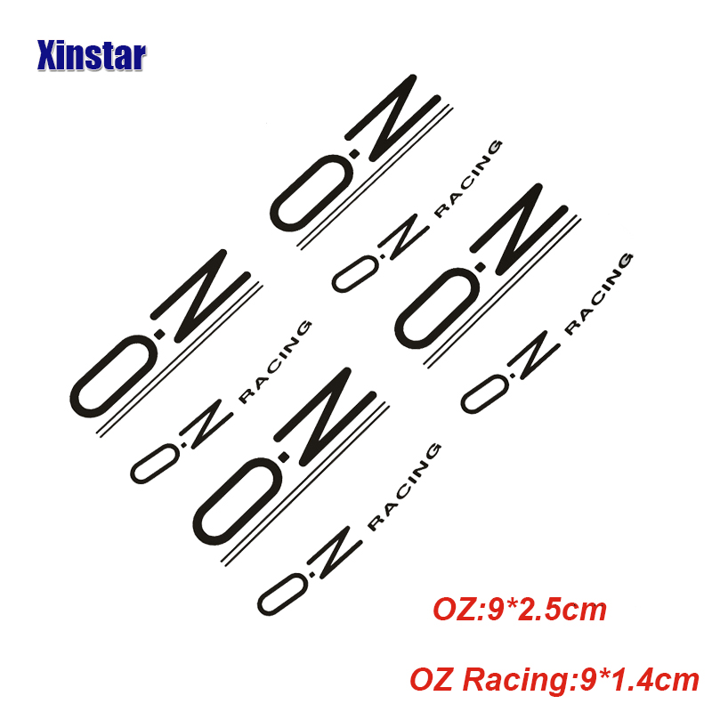 8pcs OZ Racing Wheel Sticker For OZ Rally Racing Wheels Spoke Stickers Black Universal Auto Tunning Accessories