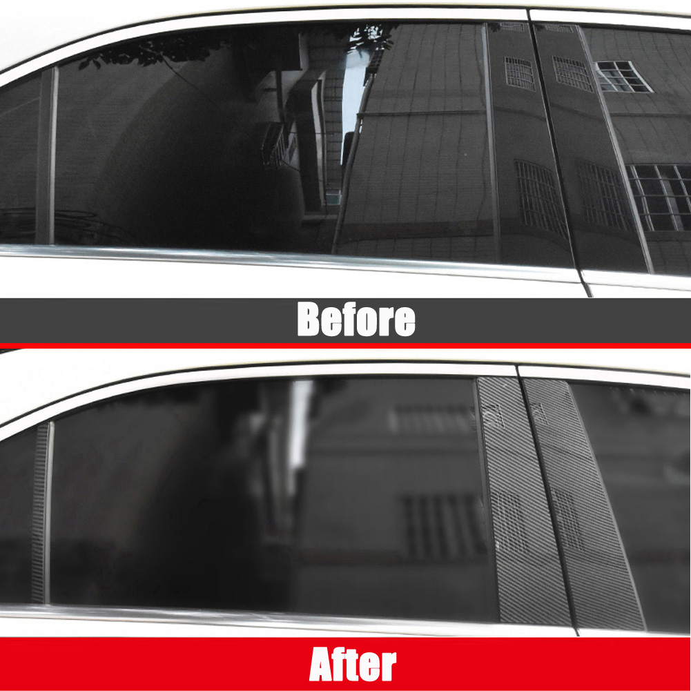 6PCS For Mercedes Benz A Class W177 A180 A200 A220 A250 2019+ Car Accessories Window B C Middle Column Pillar Strip Trim Sticker