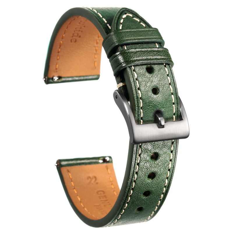 HEMSUT Italy Cowhide Watch Band For Man Vintage Soft Wrap Genuine Leather Wrist Straps Quick Release 22mm18mm20mm