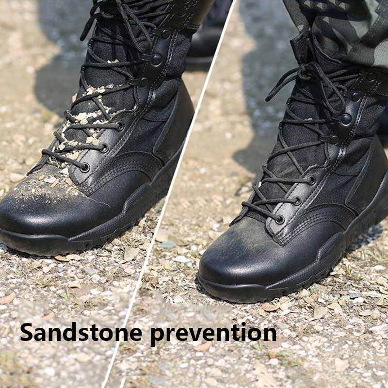 Men Outdoor Ultralight Military Tactical Boots Breathable Non-Slip Wear-resistant Army Boots Climbing Hiking Training Shoes