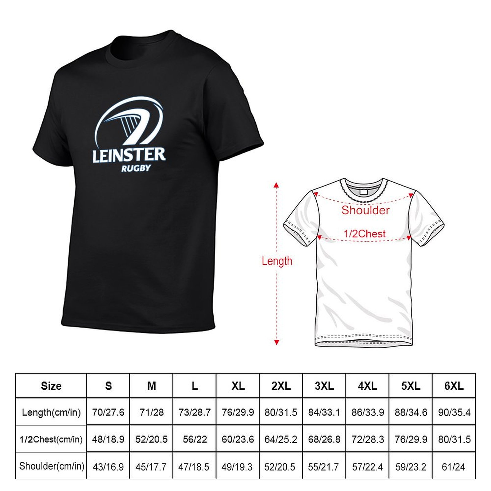 Leinster Rugby T-Shirt customizeds tees anime clothes sweat shirts, men