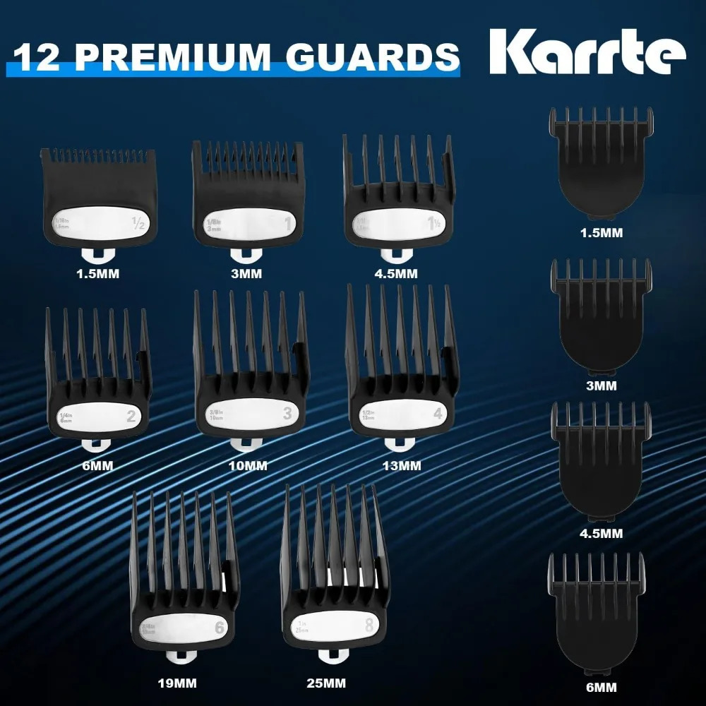 Professional Hair Clippers and Trimmer Kit for Men Barber Clipper Set Cordless Hair Cutting Beard Trimmer Grooming Haircut Kit 240624