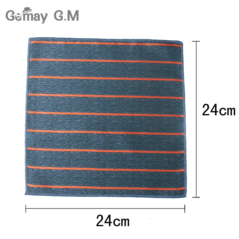 Polyester Handkerchief Striped Pocket Square For Wedding 24cm*24cm Hankies For Men Brand Suits Pocket Towel Hanky