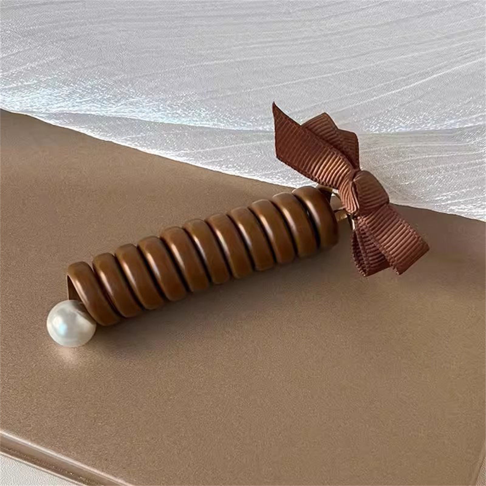 High Ponytail Bubble Braid Braided Hair Rope Net Red High End Feeling Tie Headband Bow Tie Telephone Hair Coils for Women's Hair