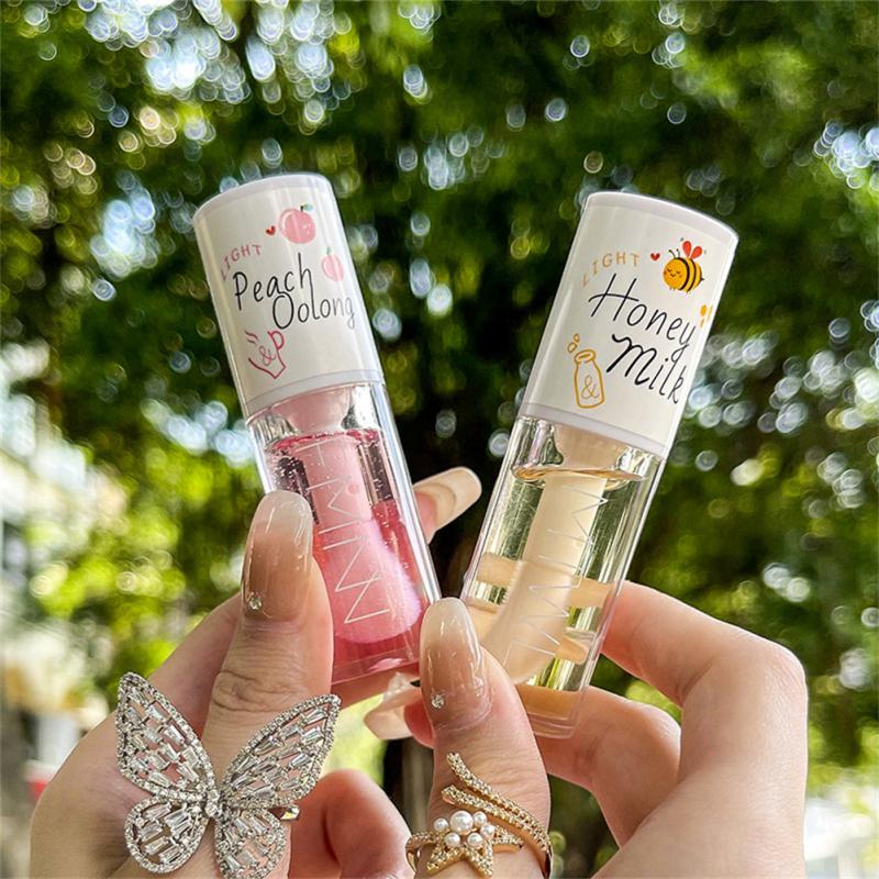 Smooth Lip Gloss Moisturizes Kawaii Skincare Peach Lip Care Serum Cute Beauty In-demand Non-sticky Lip Plumper Long Lasting