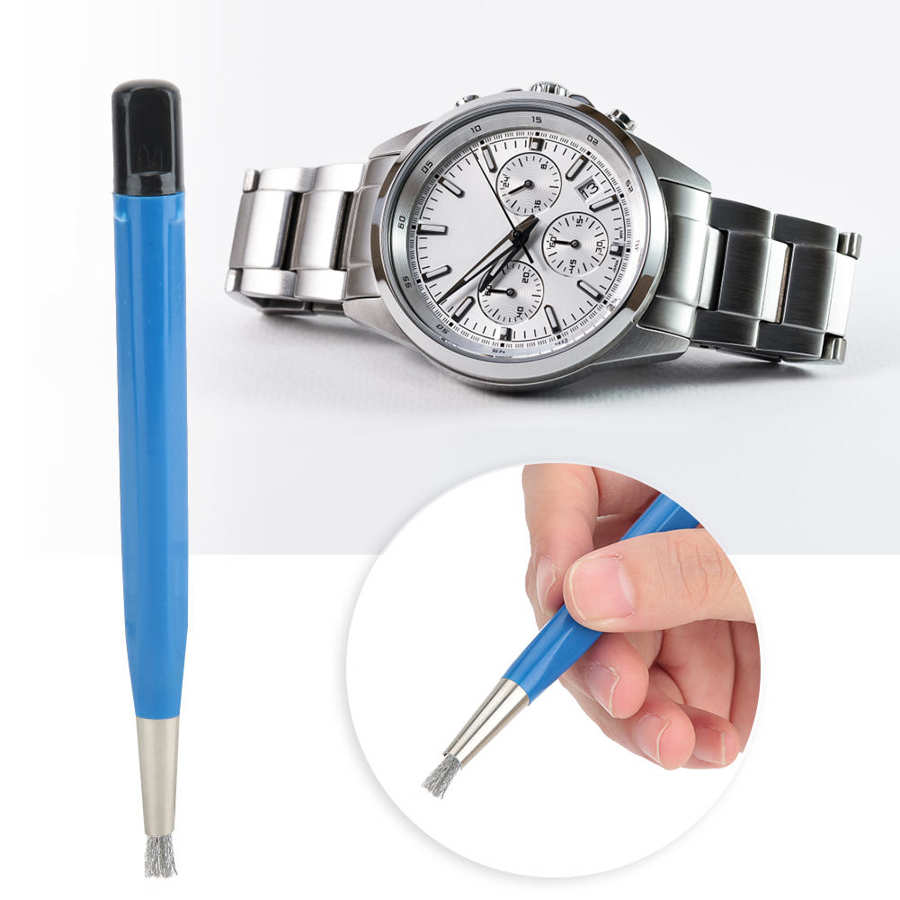 Watch Rust Removal Brush Pen Glass Fiber/Brass/Steel Scratch Removing Tool Watch Part Polishing Cleaning Tool Watch Repair Tool