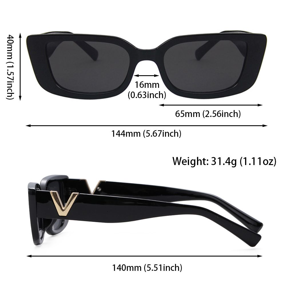 Luxury with Metal Hinges Small Retro Sunglasses for Women Jelly Sunglasses Cat Eye Frame V Sun Glasses