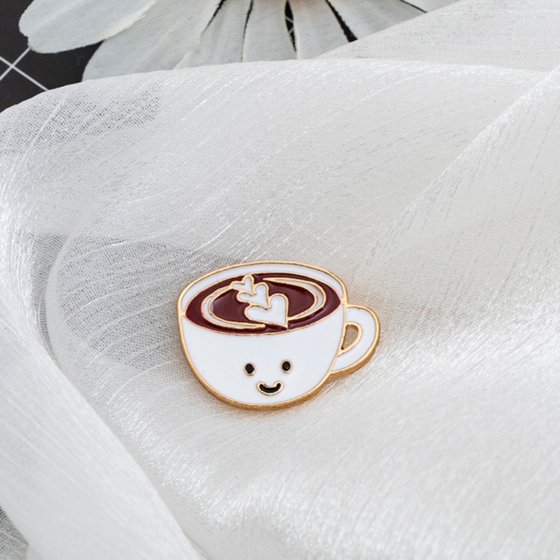 Cute Mini Variety of Coffee Enamel Pin Coffee Cup Green Tea Cup Brooches Bag Lapel Pin Clothes Badge Jewelry Gift for Barista