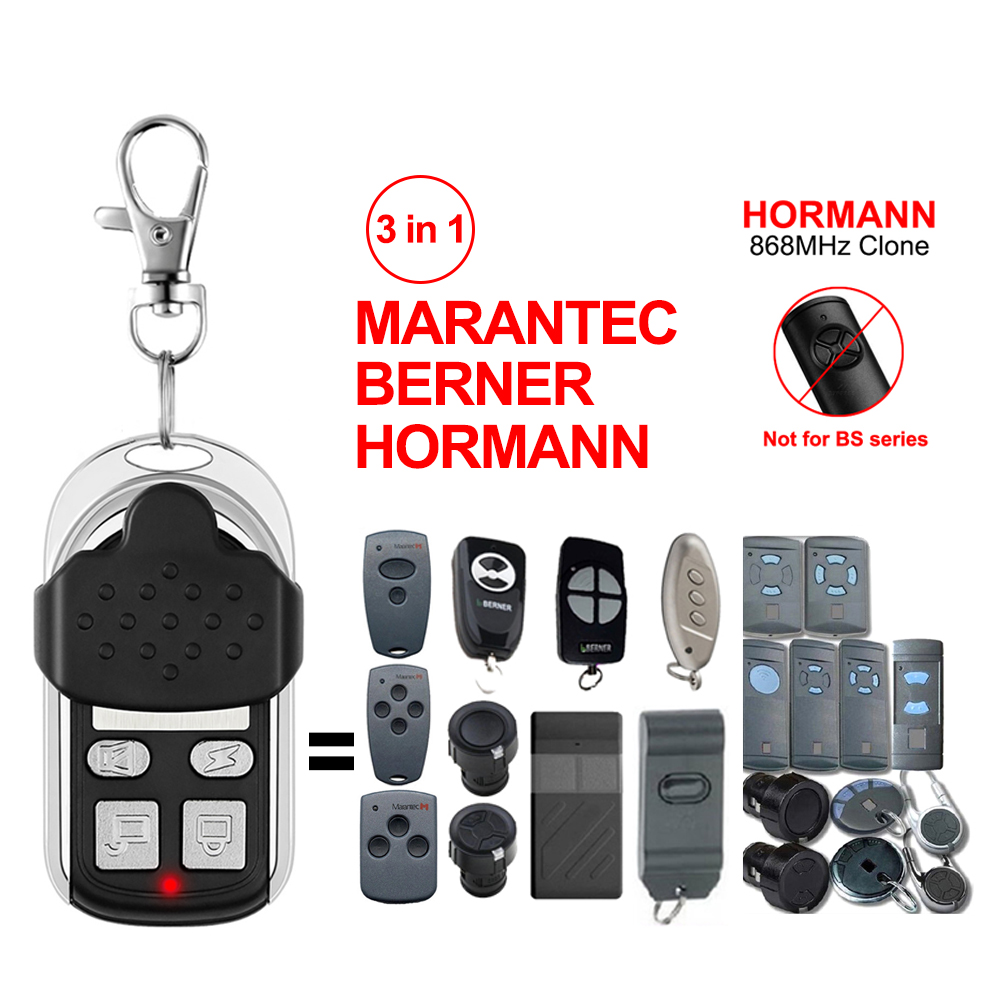 Hormann Marantec Berner 868mhz Garage Door Remote Control Gate Duplicator HSE2 HSE4 HSM2 HSM4 868 Digital D382 D302 868 BHS121
