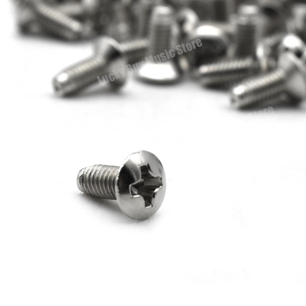 150pcs Electric Guitar Switch Screws Pickup Selector Screw for Electric Guitar Bass 3*8MM Chrome Guitar Accessories