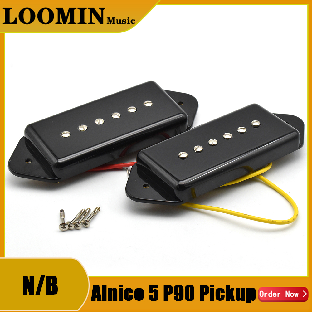 Alnico 5 P90 Guitar Single Coil Pickup Dog Ear Soapbar Pickup Neck Bridge Pickup for Electric Guitar