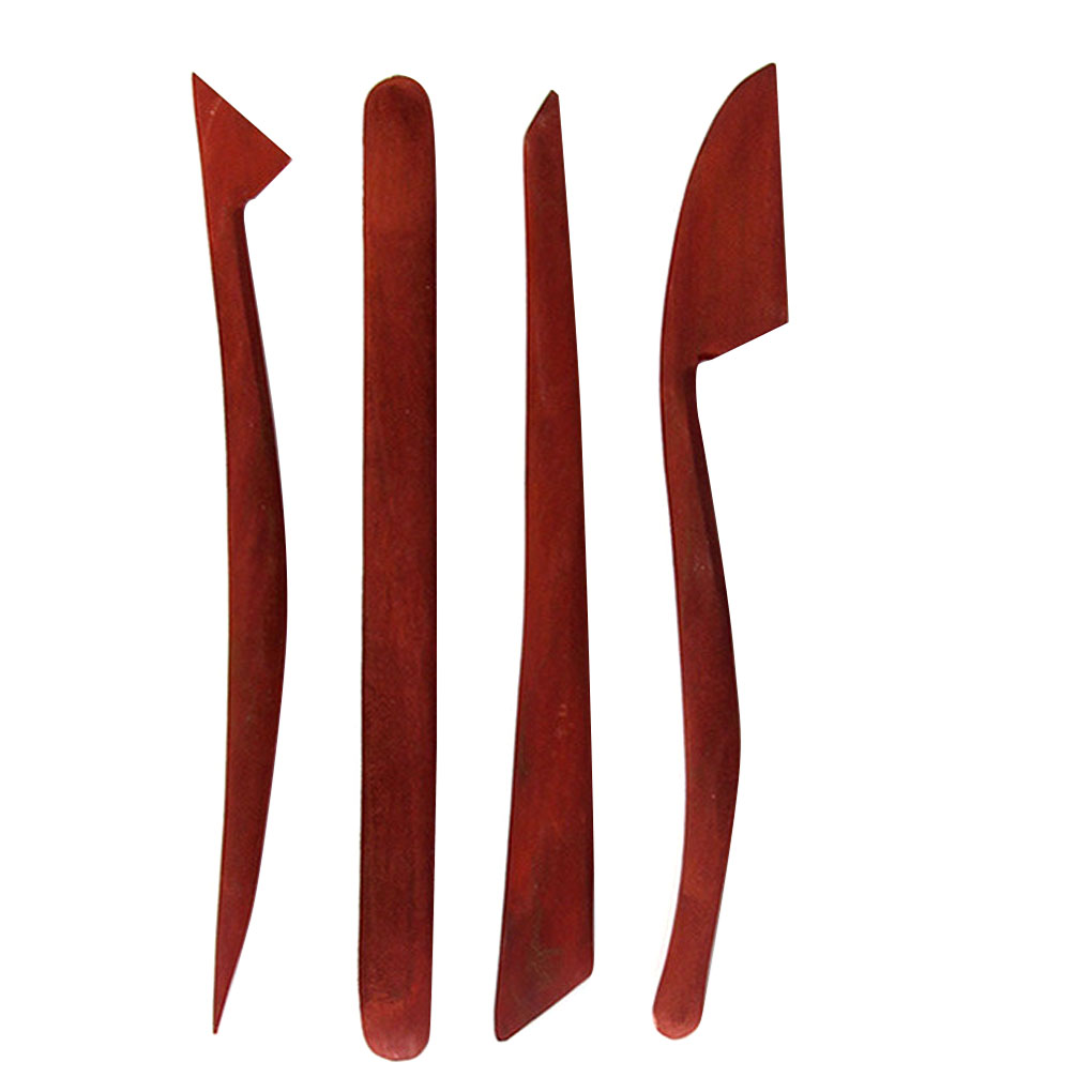 5pcs Wooden Polymer Clay Tool Modeling Clay Sculpture Tools Kits Soft Pottery Sculpting Gadget