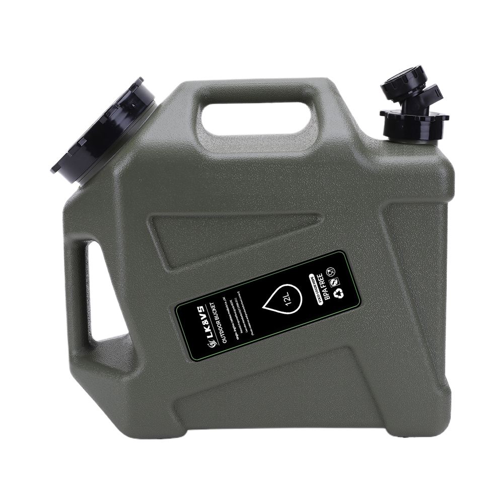 12L Water Storage Jug with Spigot Drinking Water Bucket Large Capacity Water Dispenser Carrier for Vehicle Car Outdoor Camping
