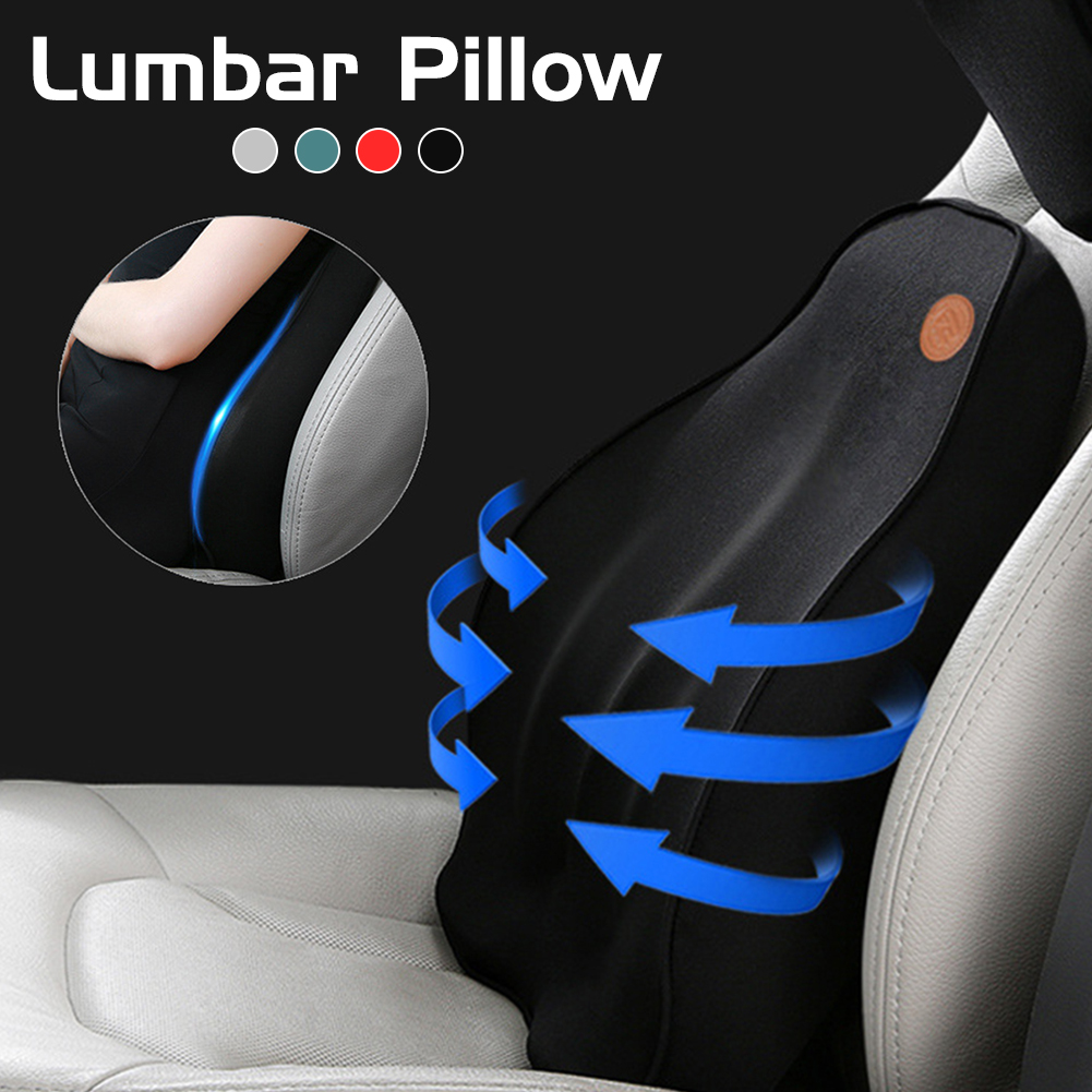 Memory Gel Lumbar Support For Car Seat Breathable Lumbar Pillow Orthopedic Backrest For Office Chair Wheelchair Car Accessories
