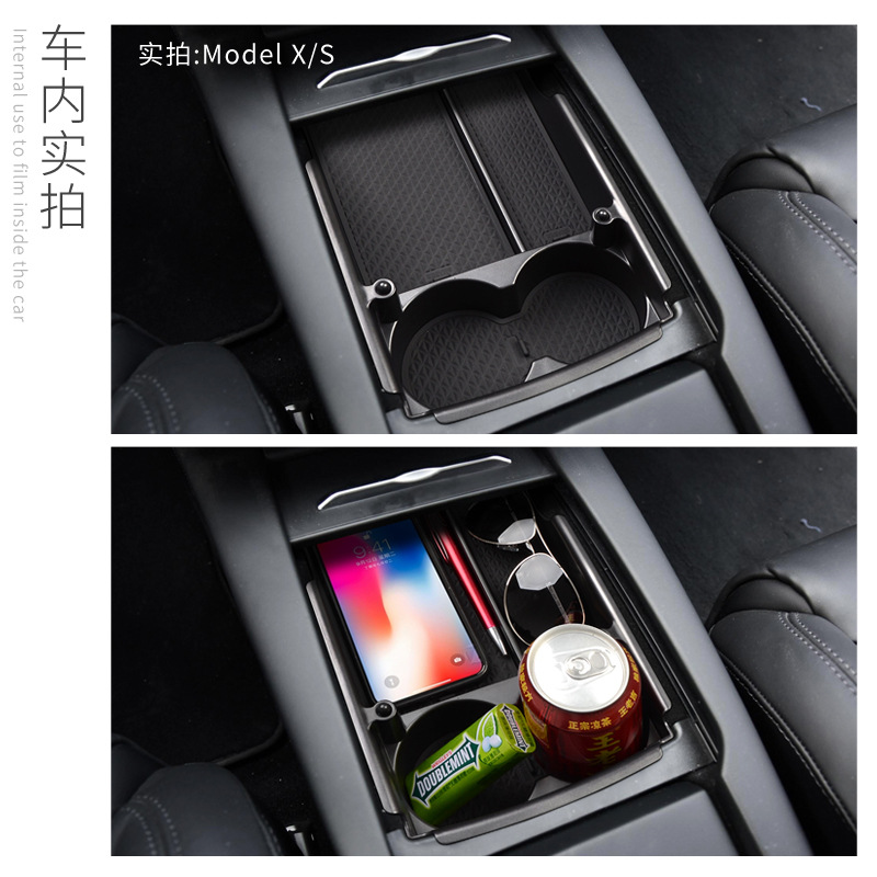 Car Central Content Box Armrest Storage Box for Tesla Model S/Model X Accessories Container Glove Organizer Case Stowing Tidying