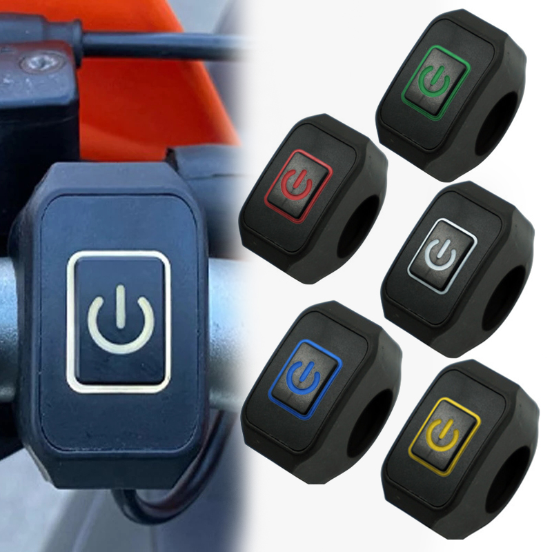 Motorcycle Handlebar Switch with LED Light for Motorbike Switches Connector Waterproof Handlebar Switch Motor Bike Accessories