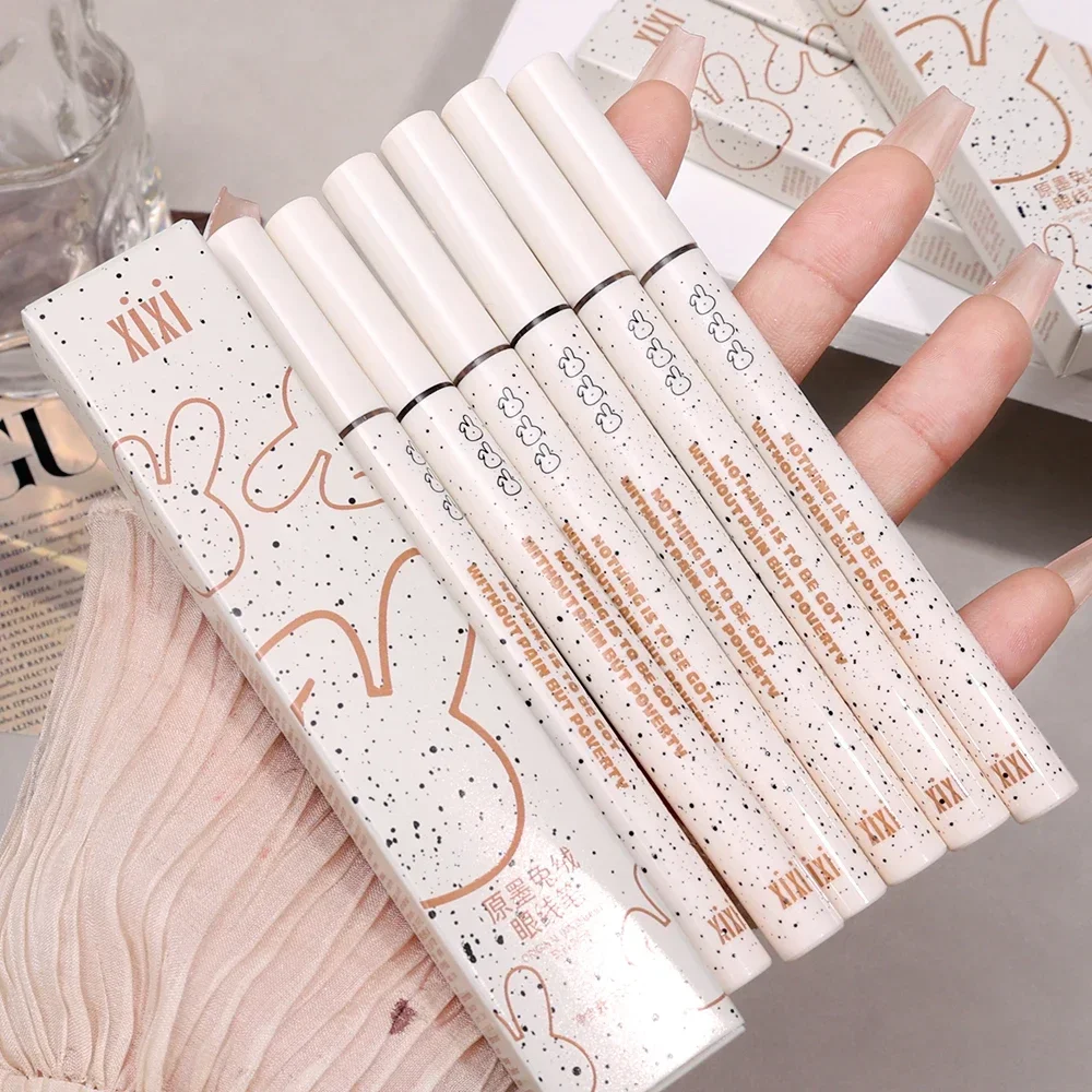 Ultra Thin Smooth Liquid Eyeliner Lying Silkworm Pen Waterproof Lasting Black Brown Silky Matte Eye Liner Eyes Makeup Cosmetics